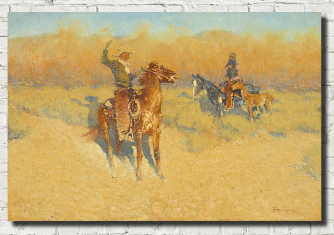 Frederic Remington, Fine Art Print : The Long-Horn Cattle Sign