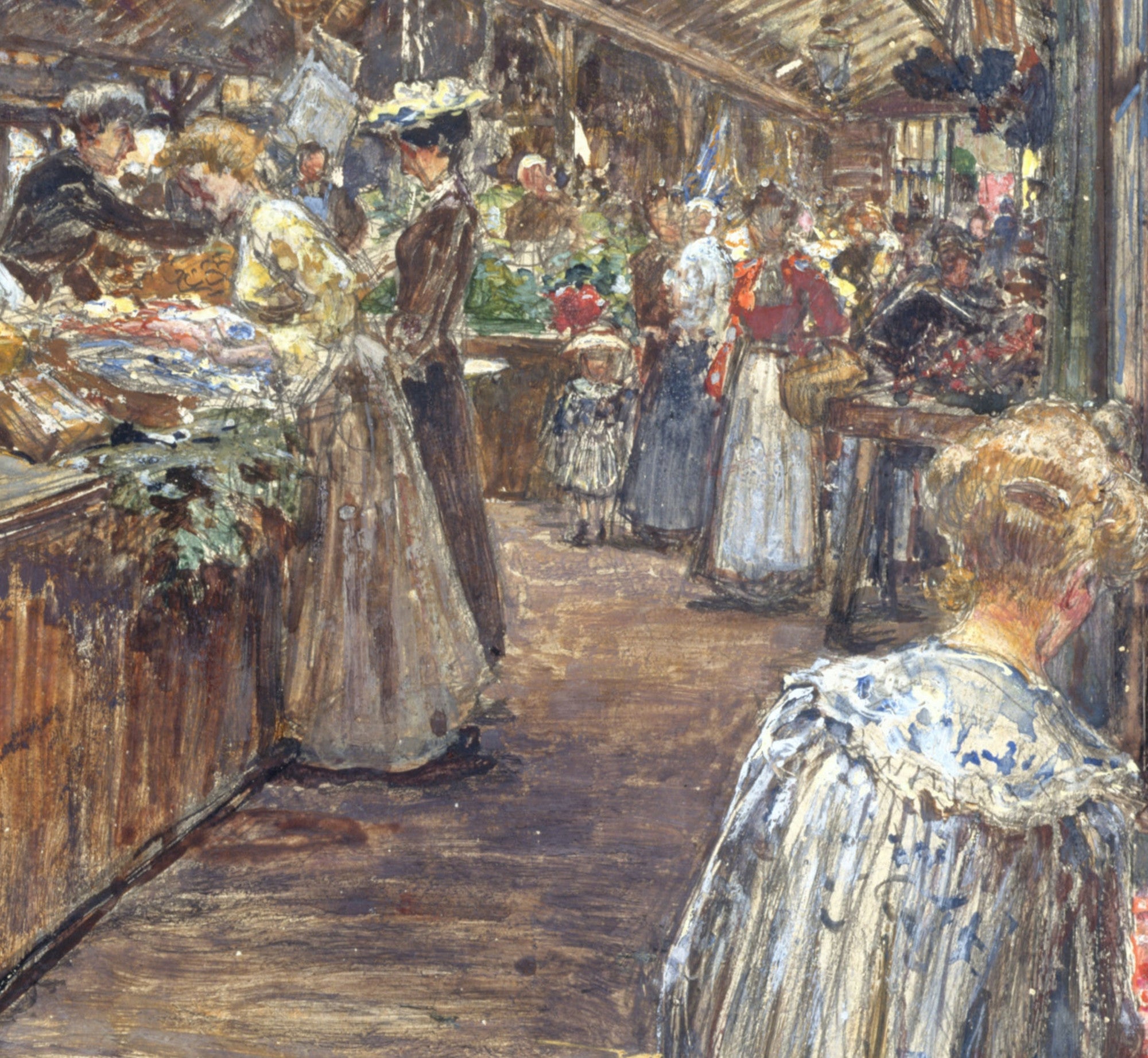 Frederic Anatole Houbron Fine Art Print, The Marché des Enfants-Rouges, rue de Bretagne