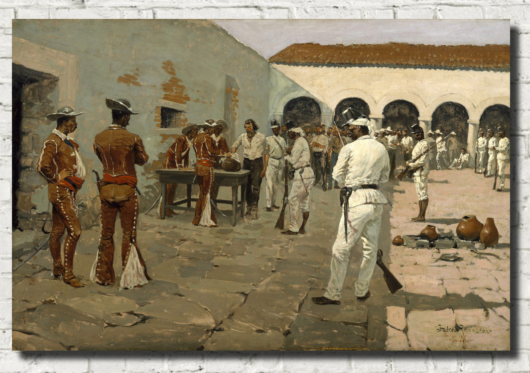 Frederic Remington, Fine Art Print : The Mier Expedition- The Drawing of the Black Bean