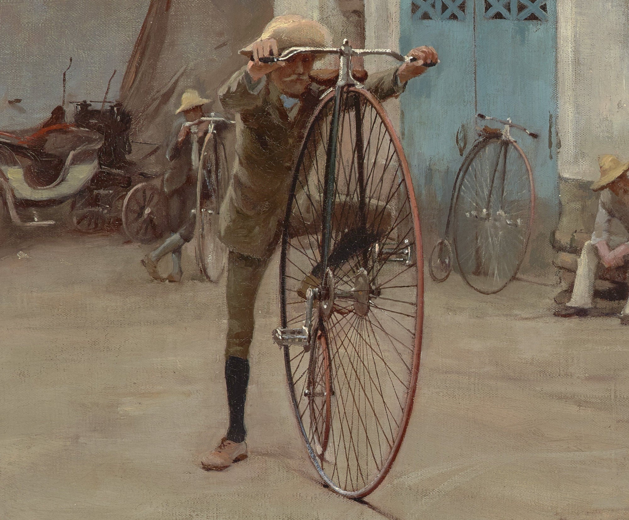 The Mount, Vintage Cycling Painting, Gaines Ruger Donoho