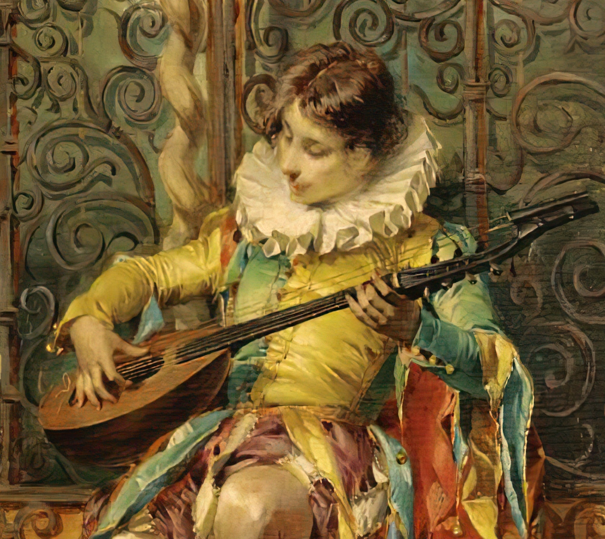 The Musicians, Cesare Agostino Detti Fine Art Print