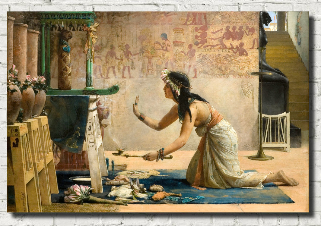John Weguelin Fine Art Print, The Obsequies of an Egyptian Cat
