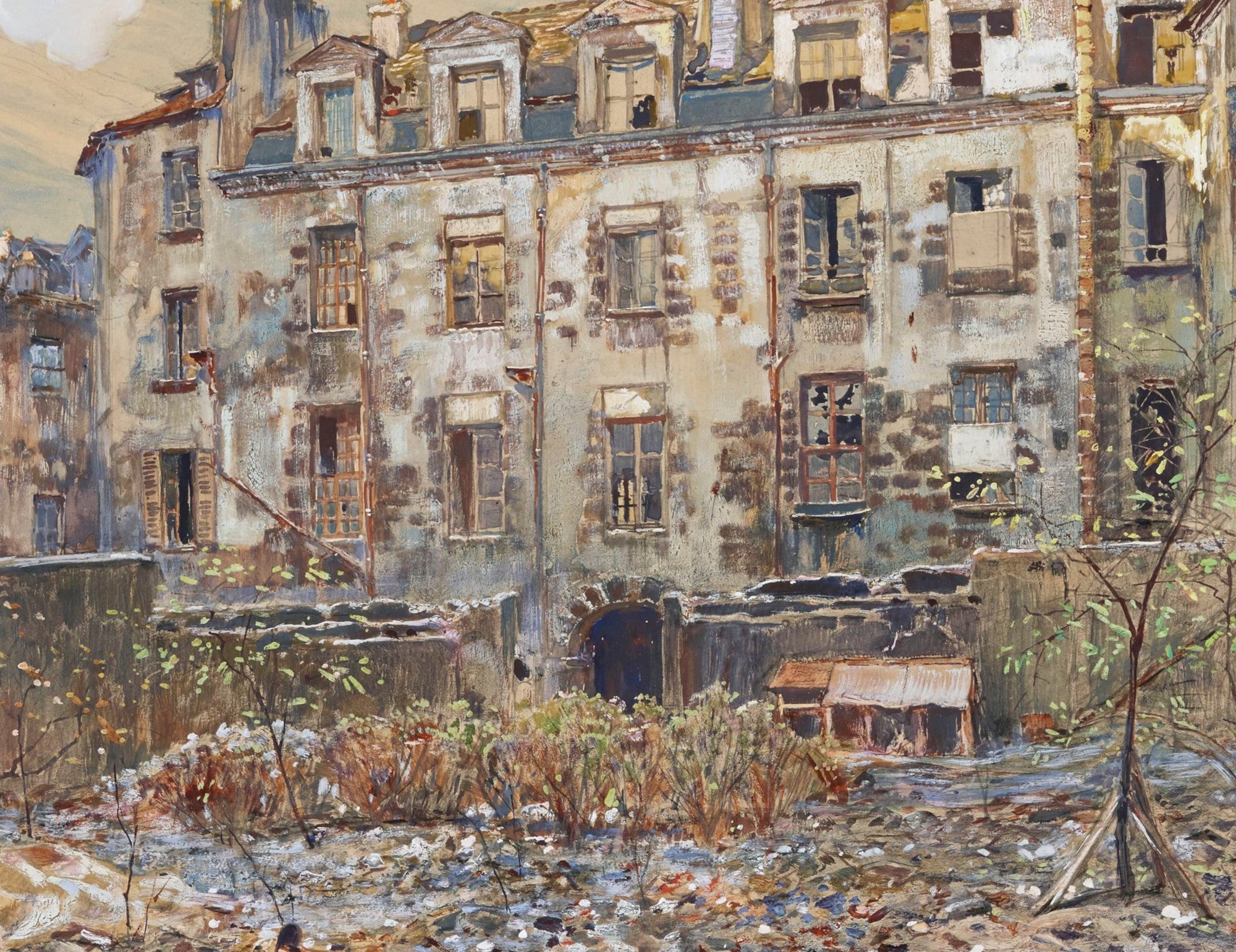 Frederic Anatole Houbron Fine Art Print, The Old Saint-André cemetery, 13 rue Suger. 6th district