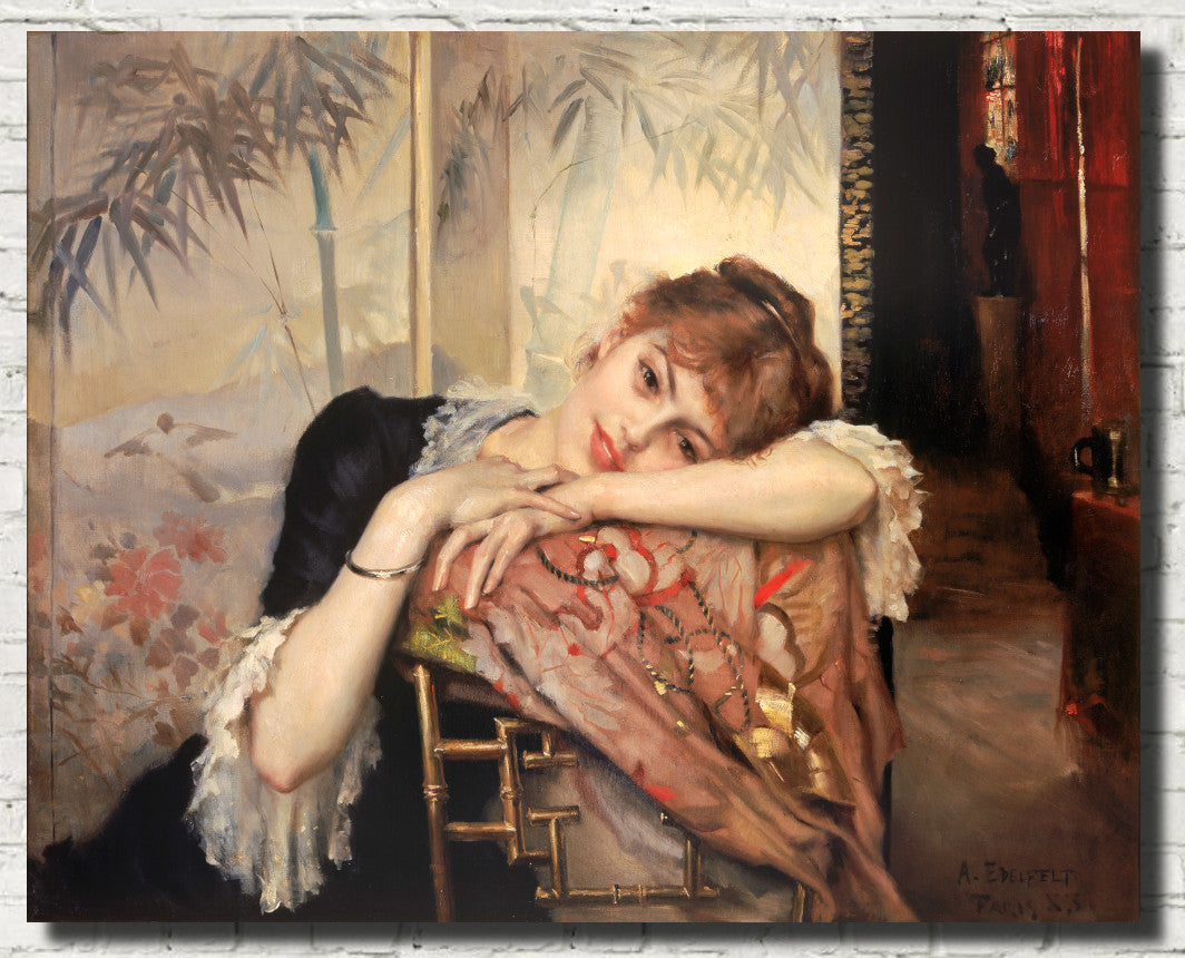 Albert Edefelt Fine Art print, The Parisienne (Virginie)