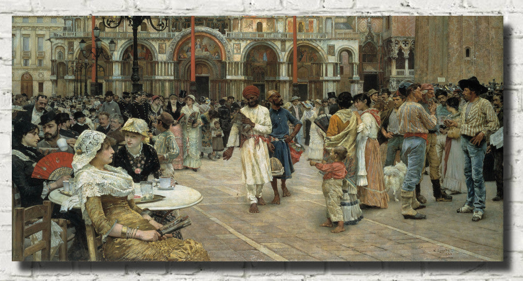 The Piazza Of Saint Mark’s, Venice, William Logsdail Fine Art Print