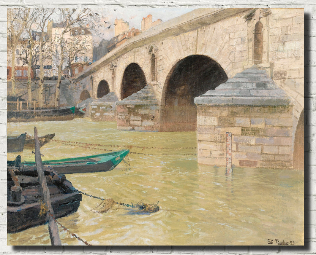 The Pont Marie, Paris, Frits Thaulow Fine Art Print