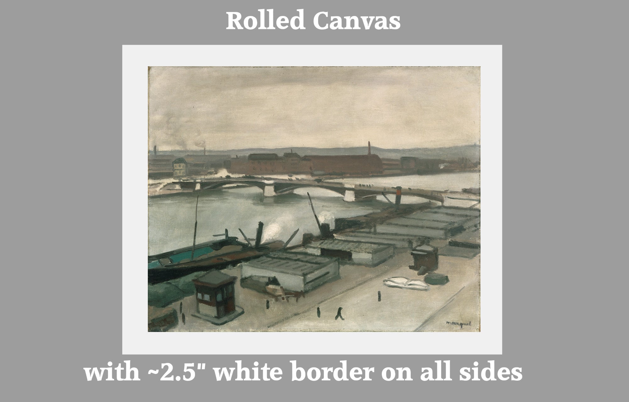 The Quays at Rouen, Albert Marquet, French Industrial Landscape