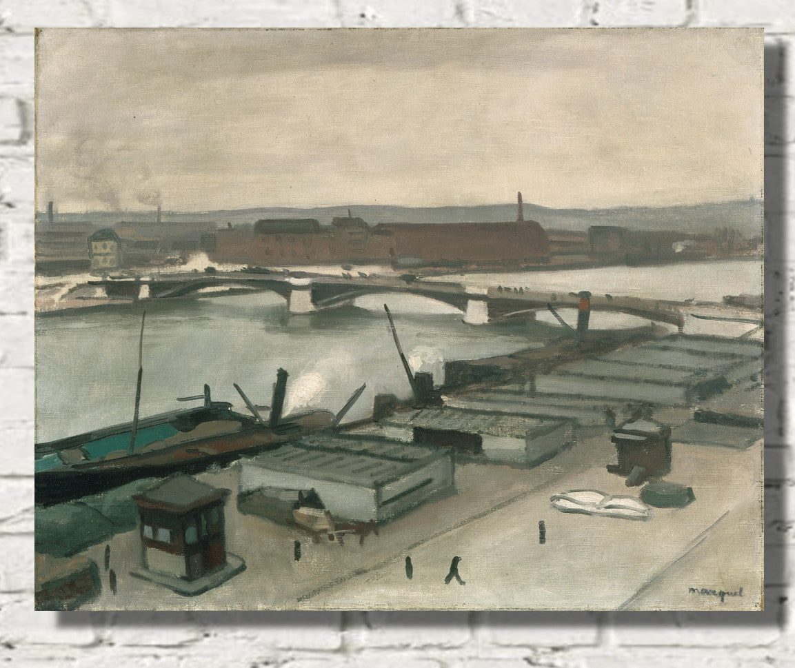 The Quays at Rouen, Albert Marquet, French Industrial Landscape