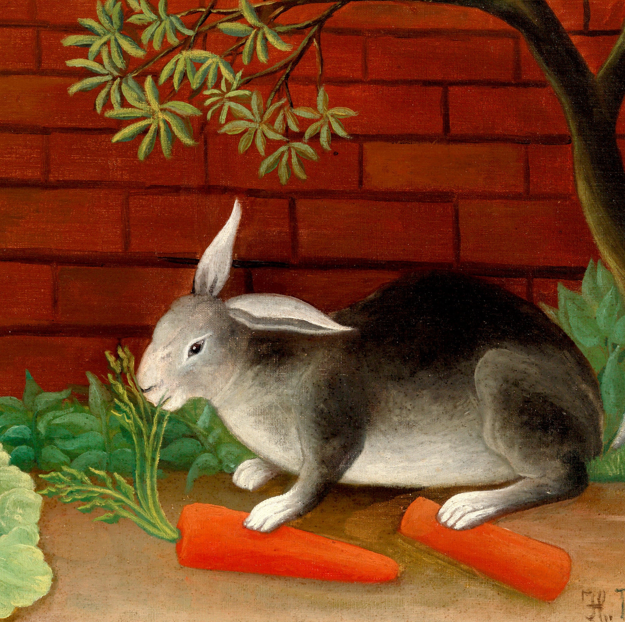 Henri Rousseau, Post- Impressionist Fine Art Print, The Rabbits Meal