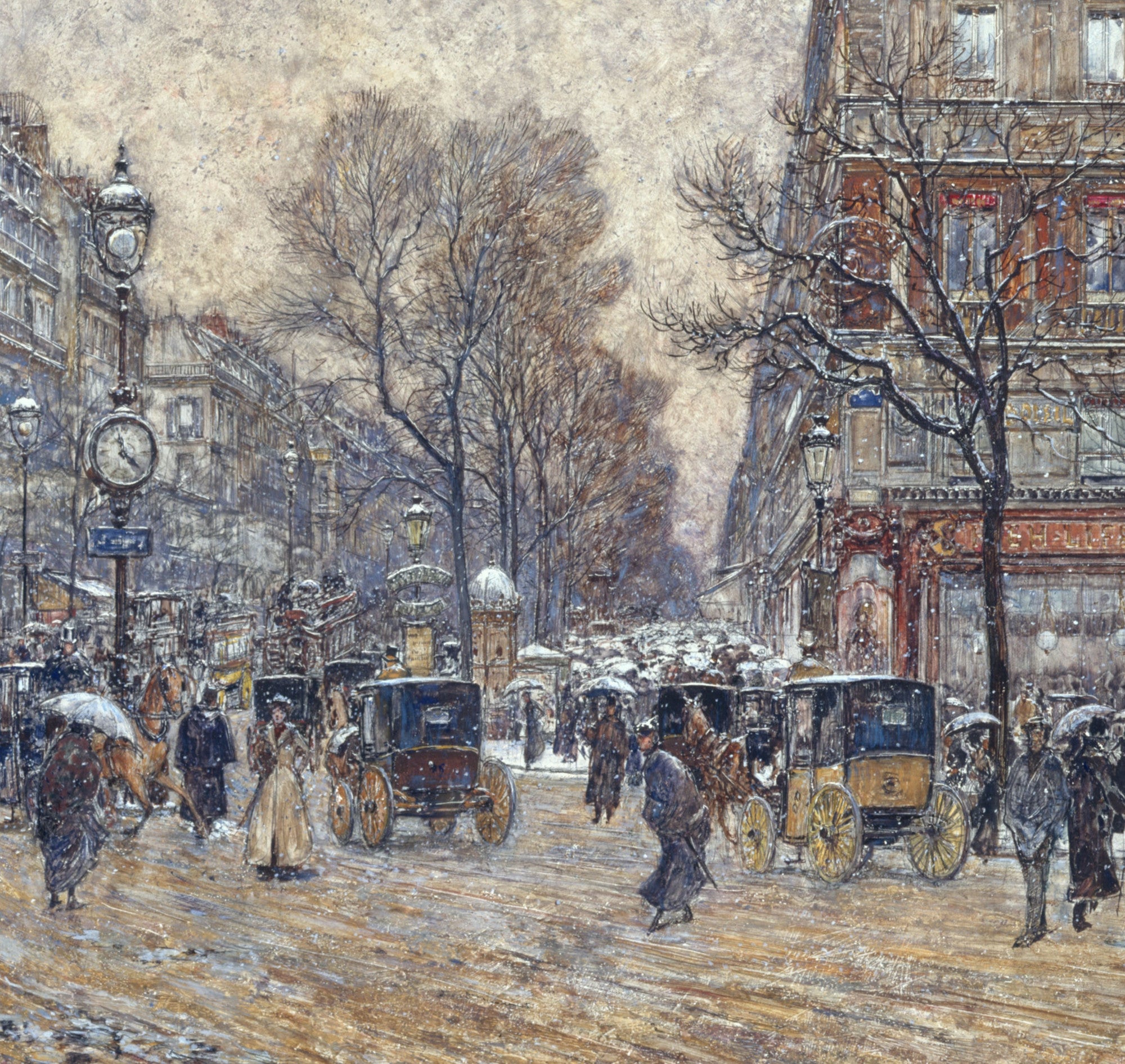 Frederic Anatole Houbron Fine Art Print, The Richelieu-Drouot crossroads