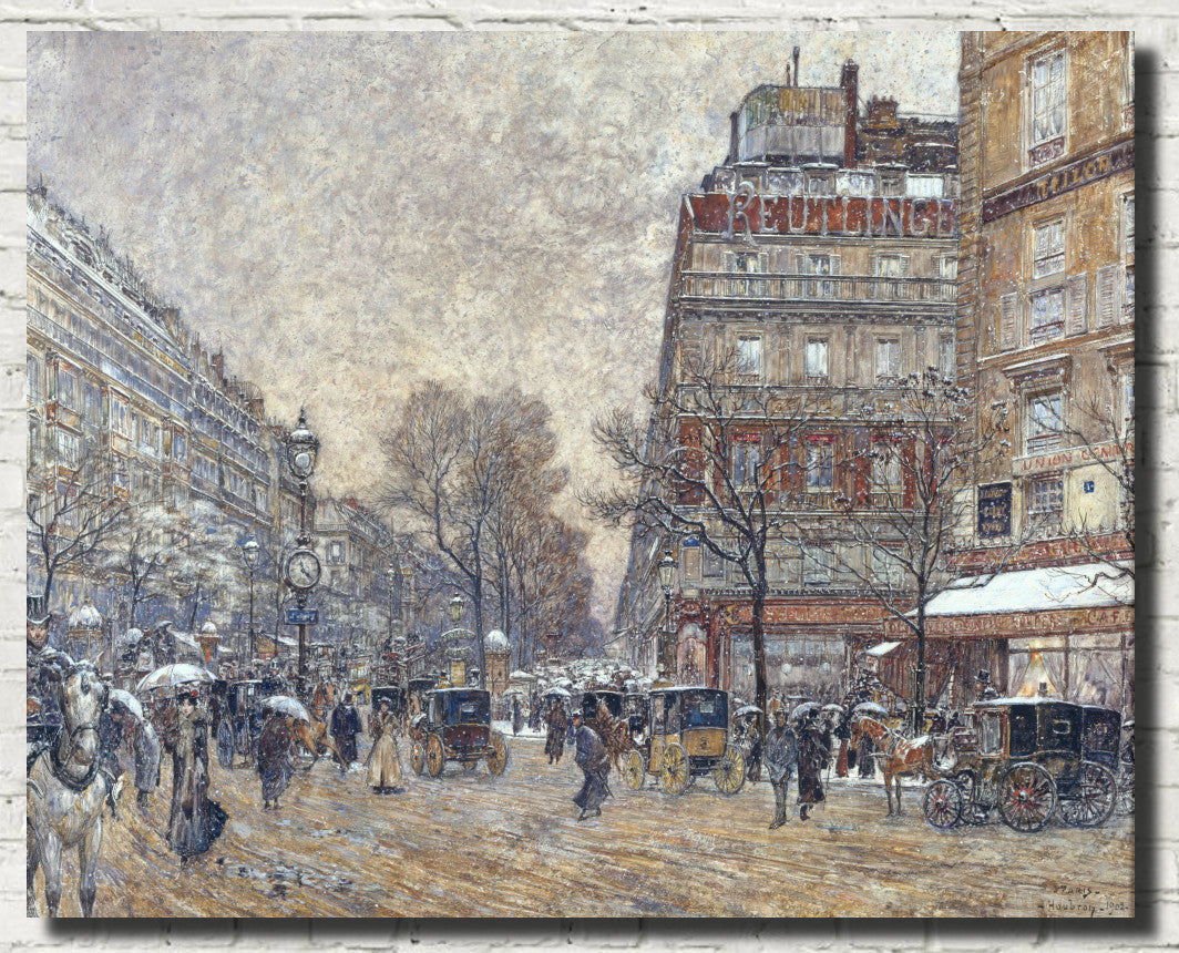 Frederic Anatole Houbron Fine Art Print, The Richelieu-Drouot crossroads