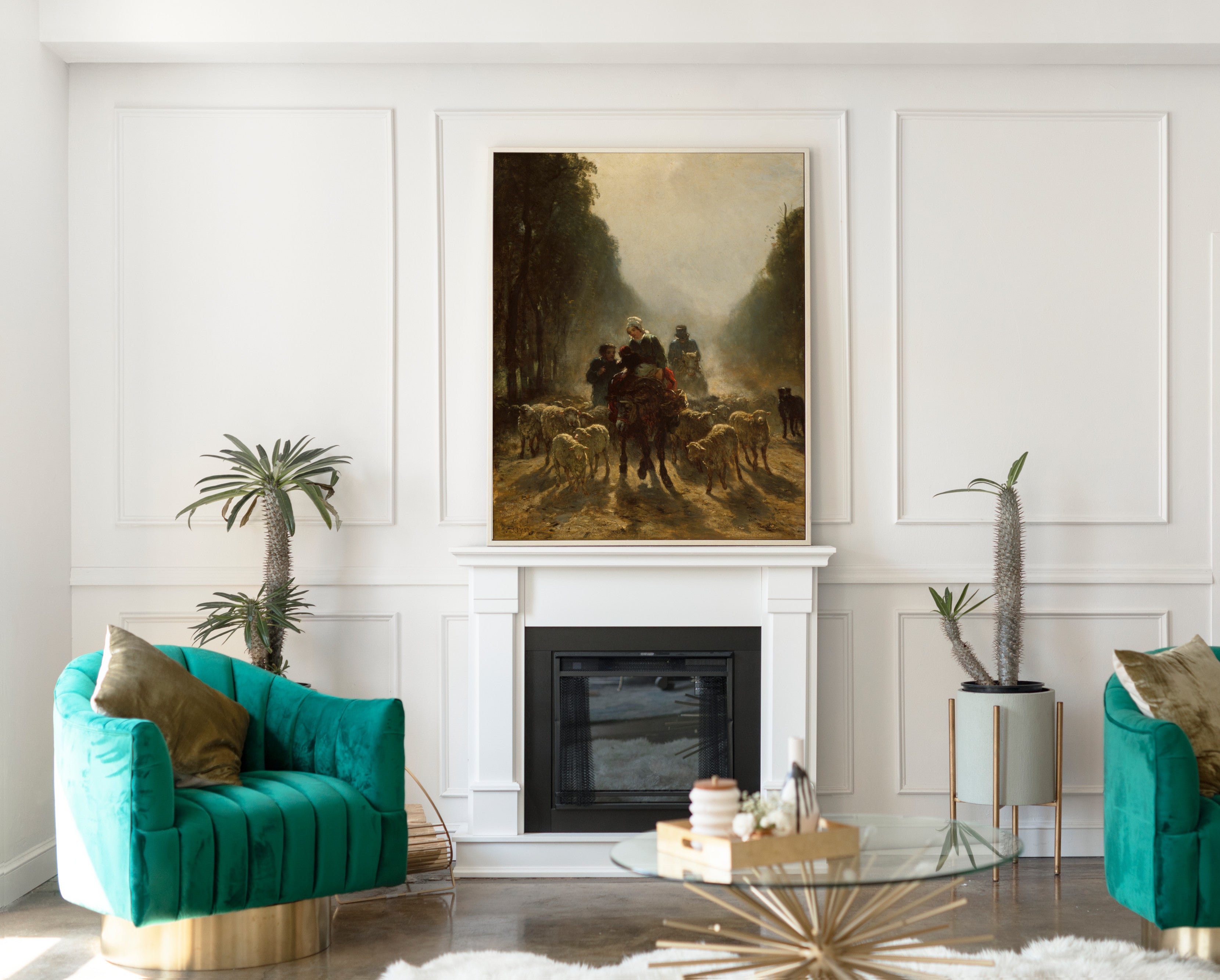 The Road to Market, Constant Troyon Fine Art Print