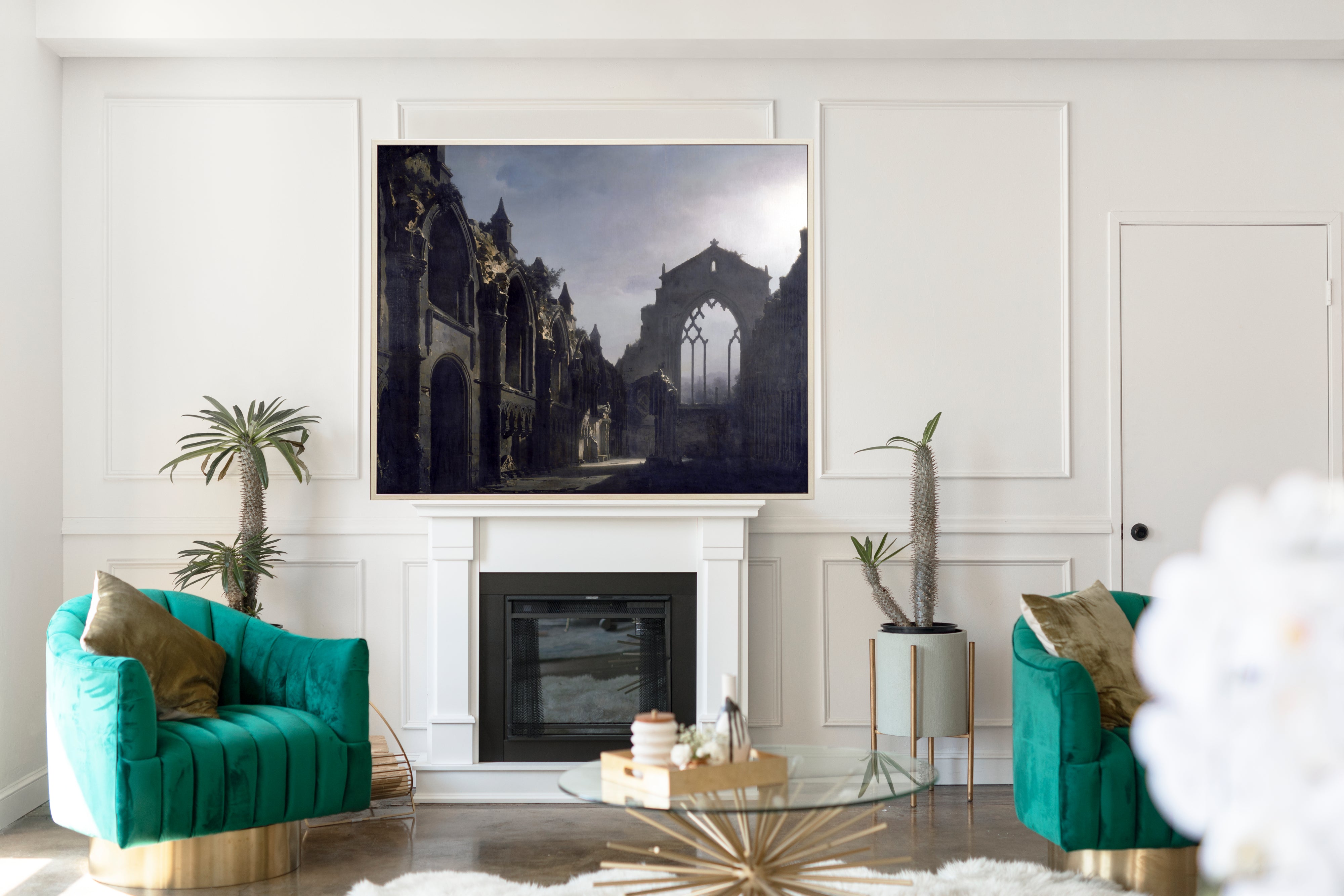 The Ruins of Holyrood Chapel, Louis Daguerre Fine Art Print