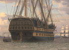The Russian Ship of the Line ‘Asow’ and a Frigate at Anchor near Elsinore, C W Eckersberg