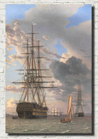 The Russian Ship of the Line ‘Asow’ and a Frigate at Anchor near Elsinore, C W Eckersberg