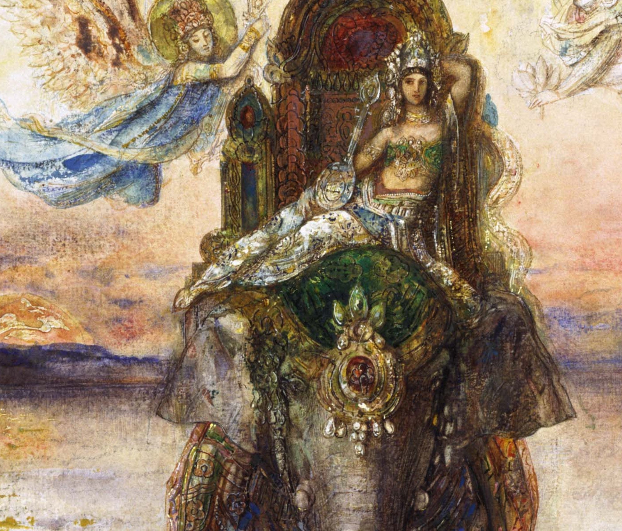 Gustave Moreau Fine Art Print, The Sacred Elephant