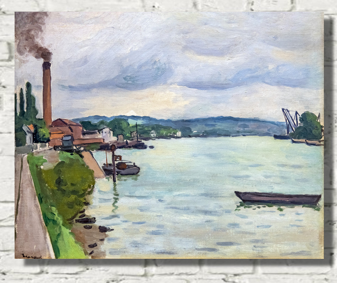 The Seine (around Rouen), Albert Marquet, French River Landscape