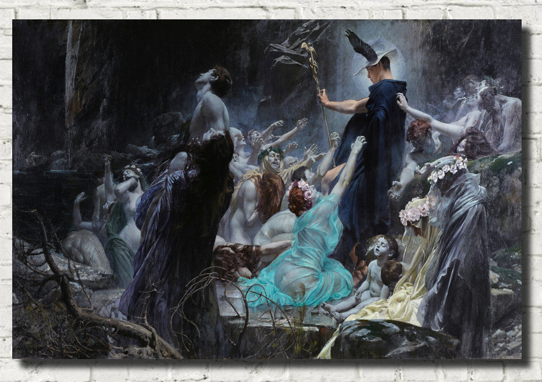 Adolf Hirémy-Hirschl Fine Art Print, The Souls At The Acheron