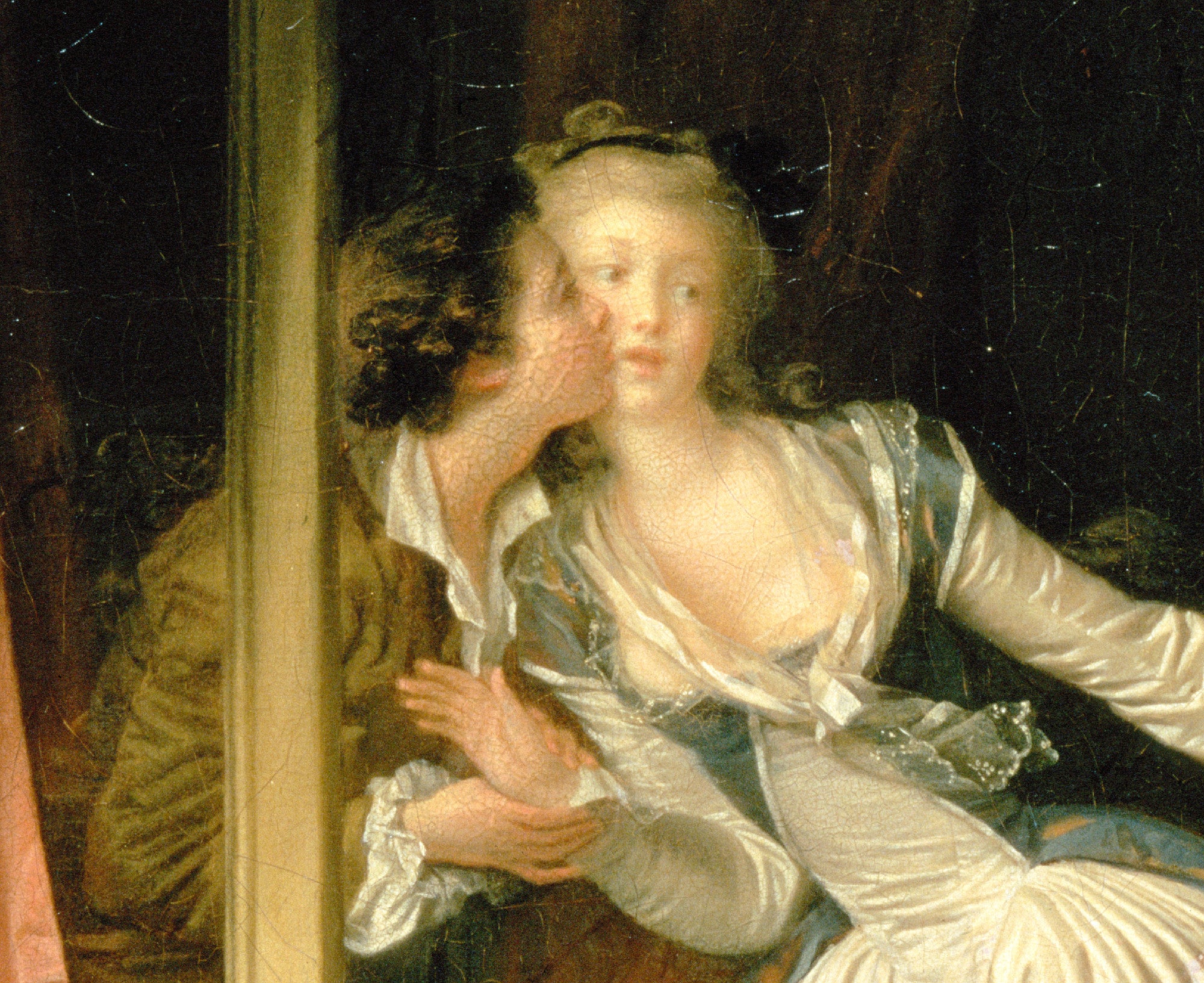 Jean-Honoré Fragonard Fine Art Print, The Stolen Kiss