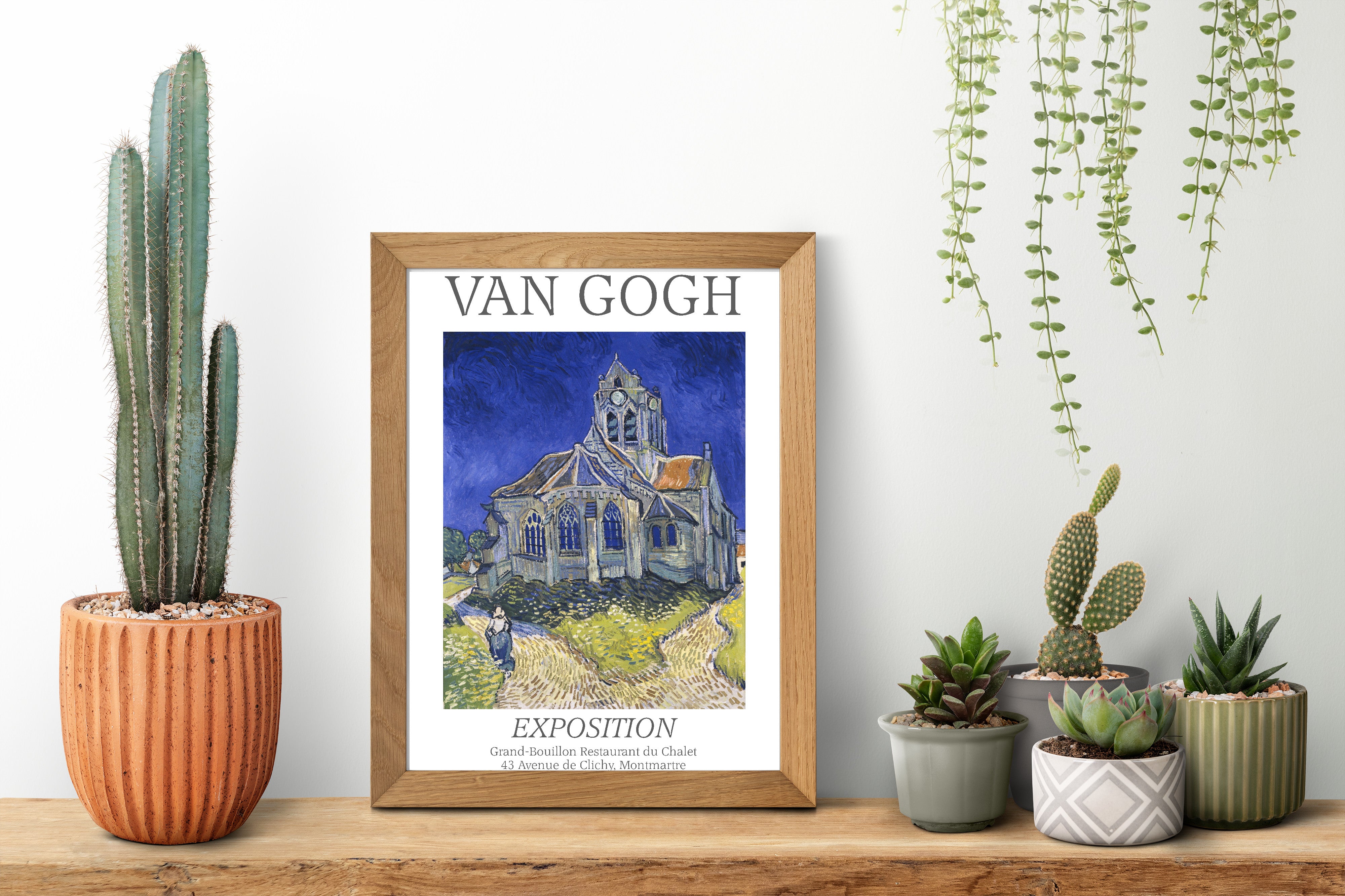 Vincent Van Gogh Exhibition Poster, The Church, Auvers-sur-Oise, View from the Chevet