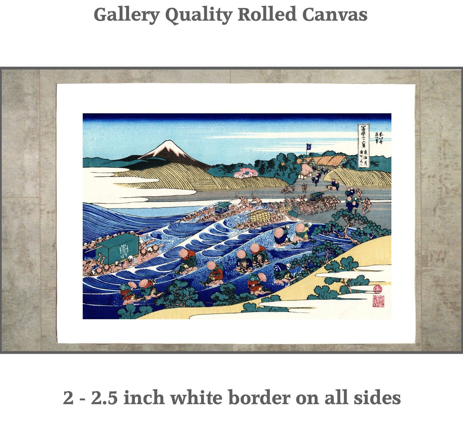 36 Views of Mount Fuji, The Fuji from Kanaya on the Tokaido, Katsushika Hokusai, Japanese Print