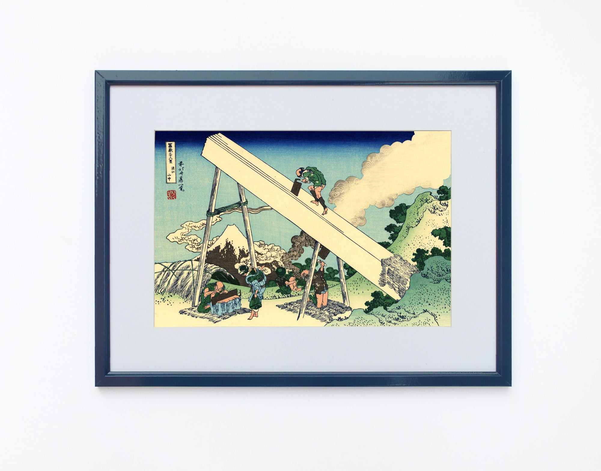 36 Views of Mount Fuji, The Fuji from the Mountains of Totomi, Katsushika Hokusai, Japanese Print