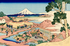 36 Views of Mount Fuji, The Tea plantation of Katakura, Katsushika Hokusai, Japanese Print