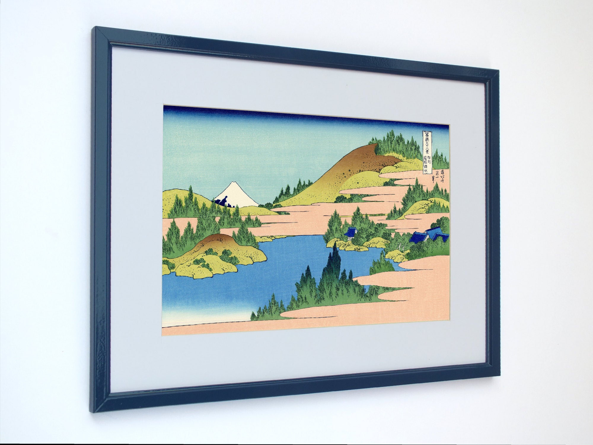 36 Views of Mount Fuji, TThe lake of Hakone in Sagami Province, Katsushika Hokusai, Japanese Print