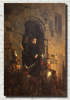 Vasily Polenov Fine Art Print, The arrest of the Huguenot Jacobin de Montebel, Countess d'Etremont