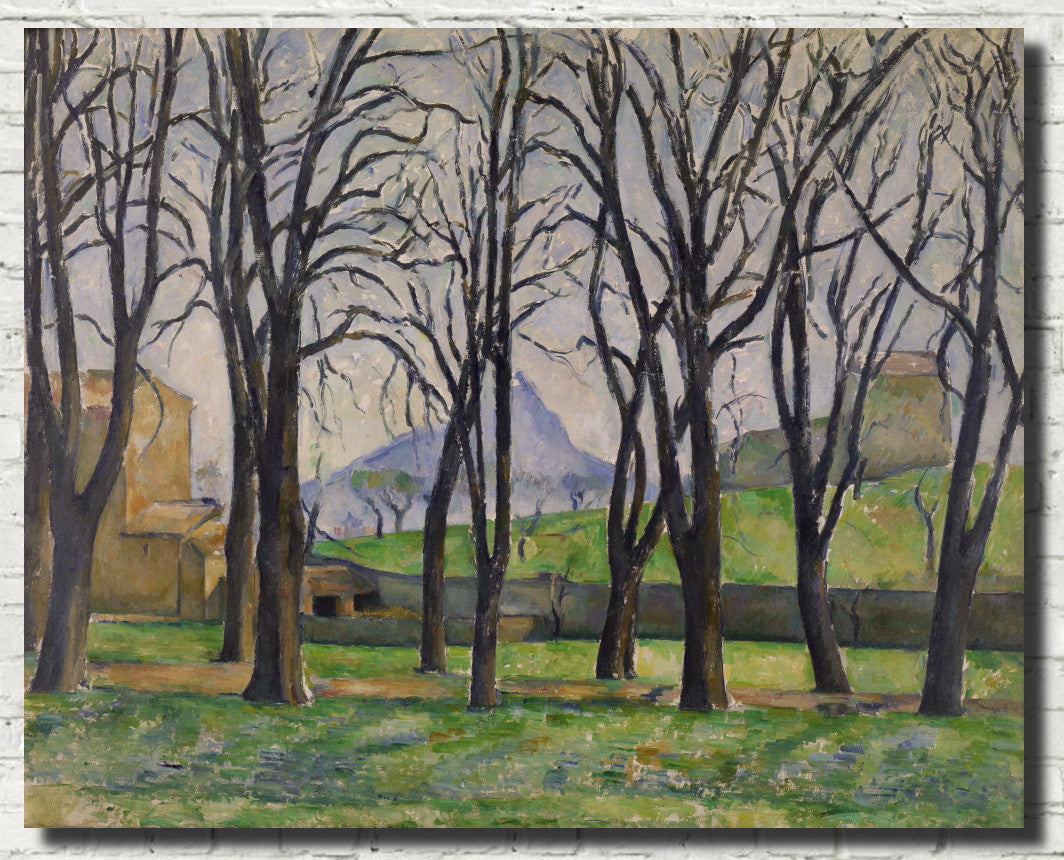 Paul Cézanne Post-Impressionist Fine Art Print, The chestnut trees of Jas de Bouffan in winter