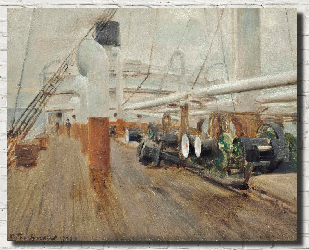 The deck of the S.S. Veronese, Arthur Hacker Fine Art Print