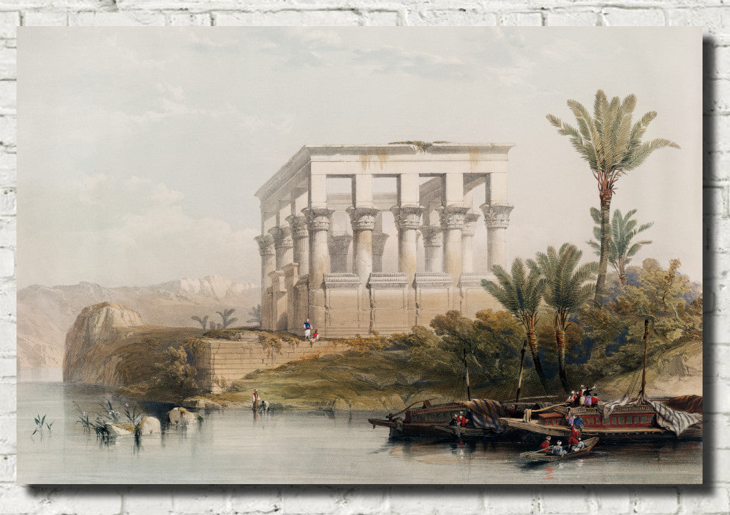 The hypaethral temple at Philae, David Roberts Fine Art Print