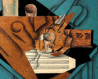 Juan Gris Crystal Cubism Fine Art Print, The musician's table