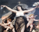 Pedro Américo Fine Art Print, The night accompanied by the geniuses of study and love