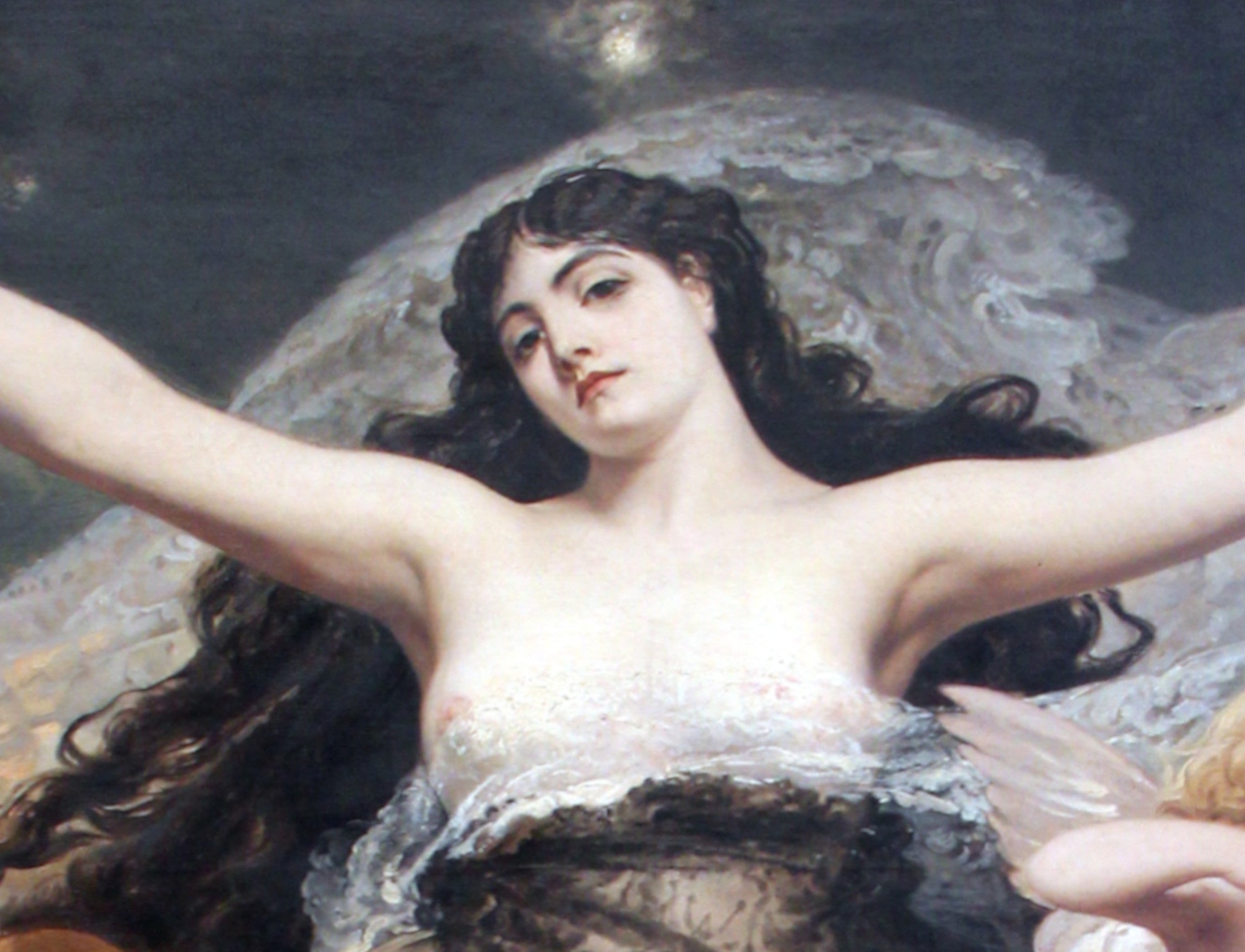 Pedro Américo Fine Art Print, The night accompanied by the geniuses of study and love