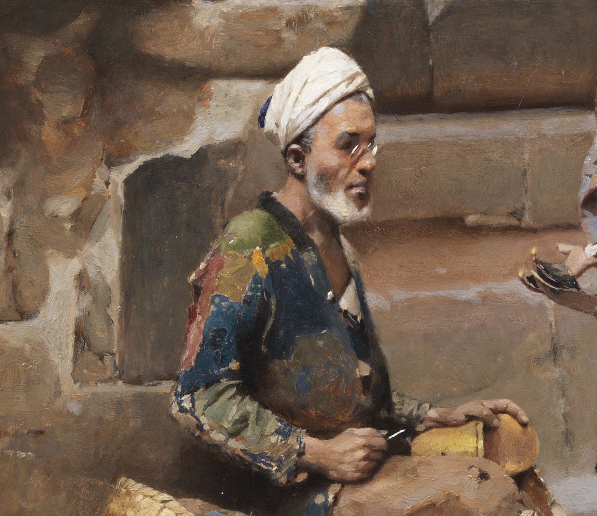 Raphael von Ambros Fine Art Print : The Old Shoe Maker, Cairo