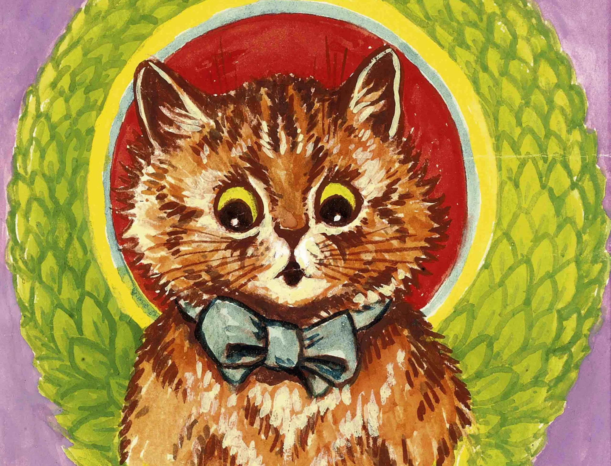 The Psychedelic Kitten, Louis Wain Fine Art Print