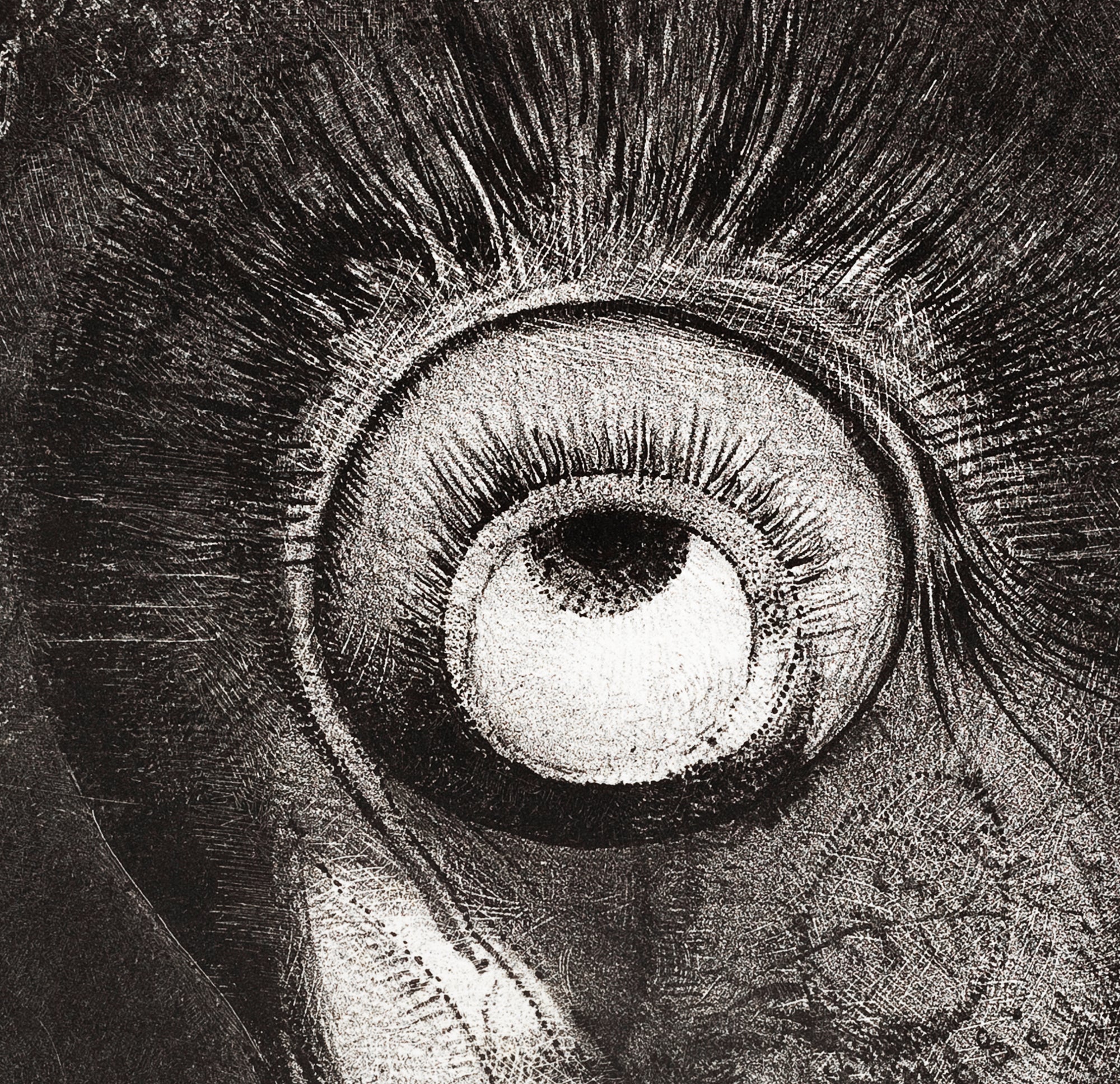 Vision Attempted by Flower, Odilon Redon Fine Art Print
