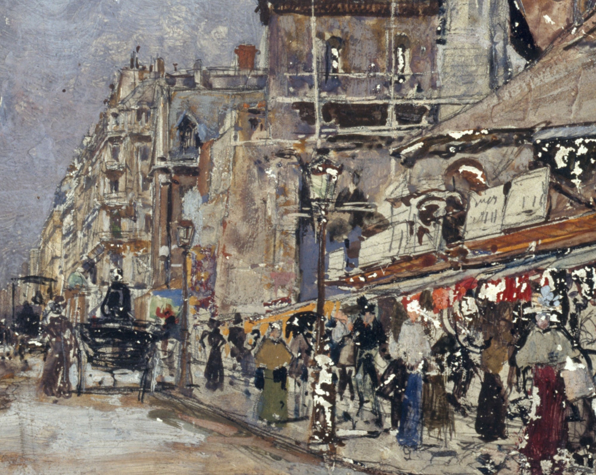 Frederic Anatole Houbron Fine Art Print, The rue Réaumur and the apse of the Saint-Martin-des-Champs church