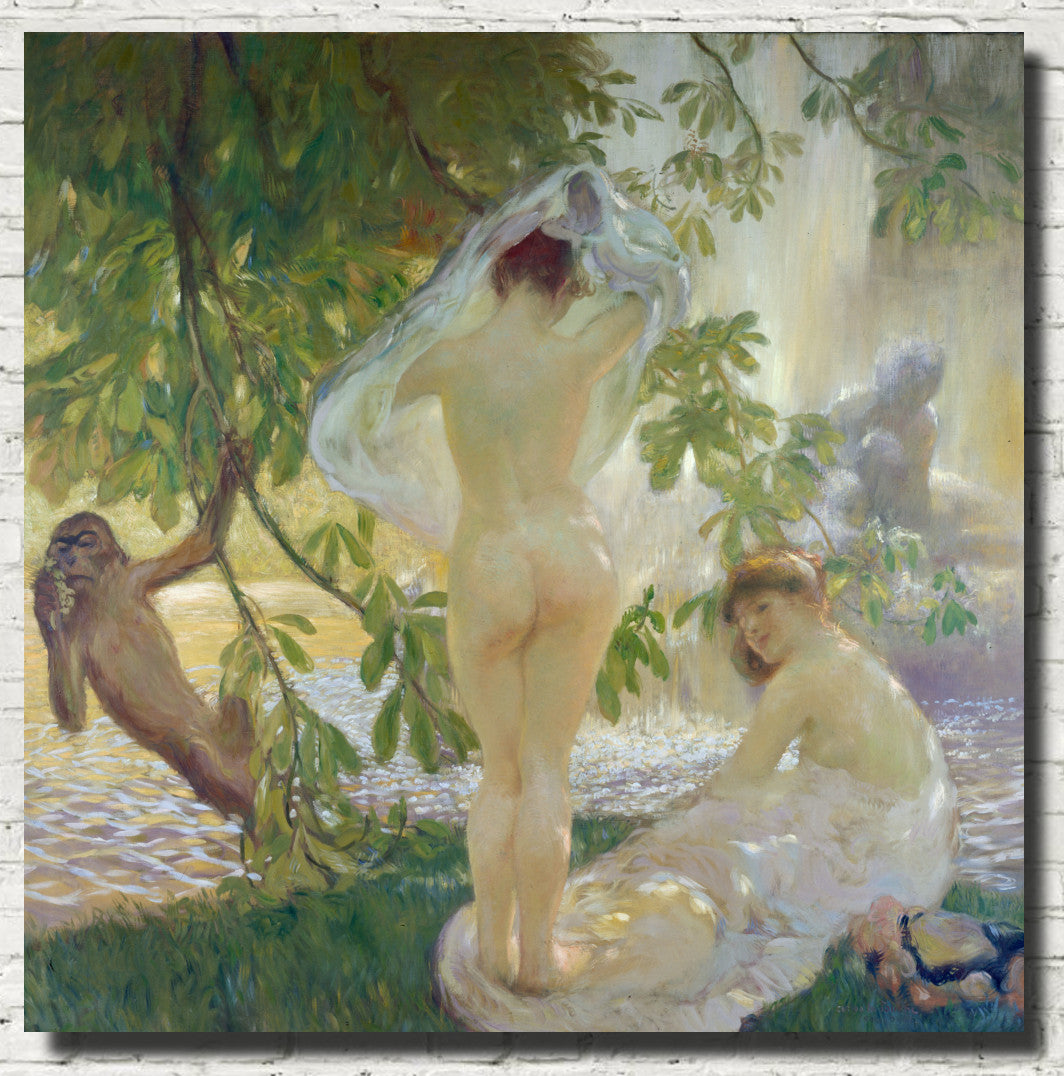 Gaston La Touche Fine Art Print, The Shirt Off, Bathers