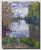 Gustave Caillebotte Fine Art Print : The small arm of the Seine in autumn