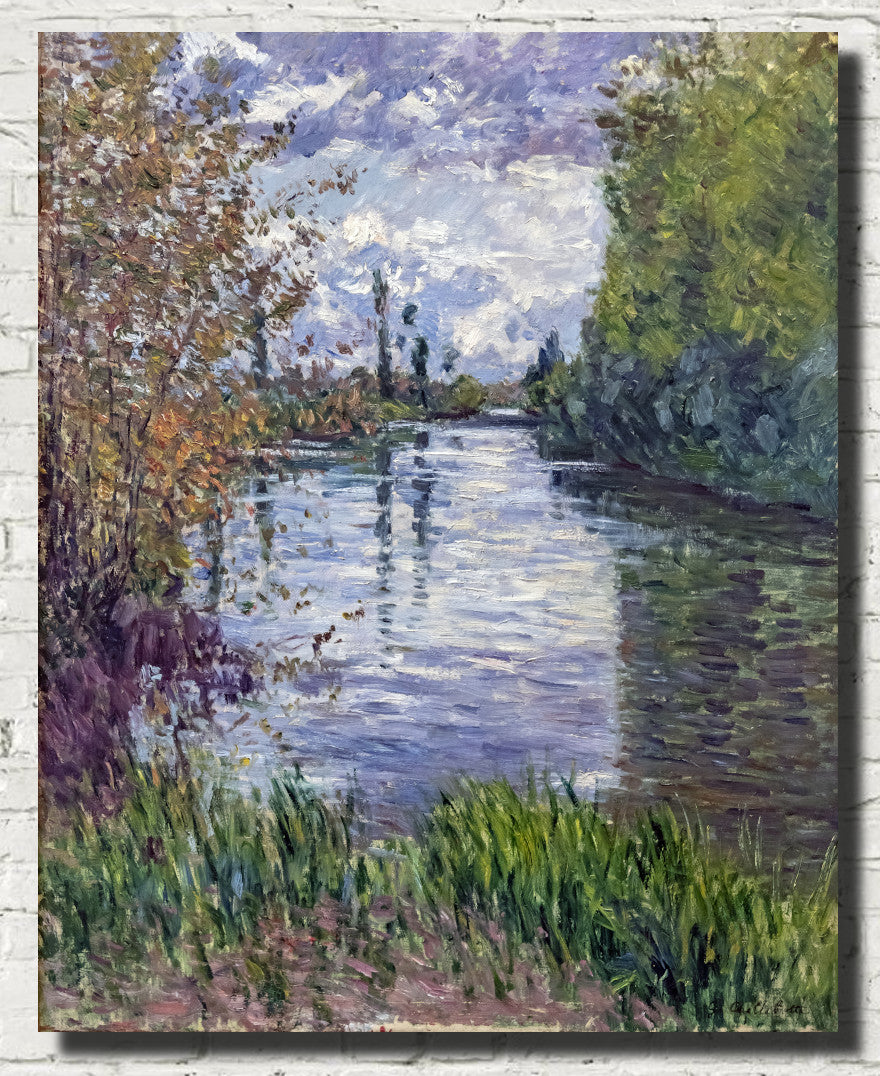 Gustave Caillebotte Fine Art Print : The small arm of the Seine in autumn