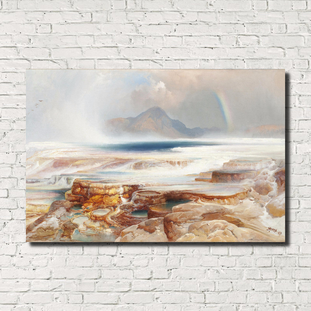Thomas Moran Landscape Print : Yellowstone Hot Springs
