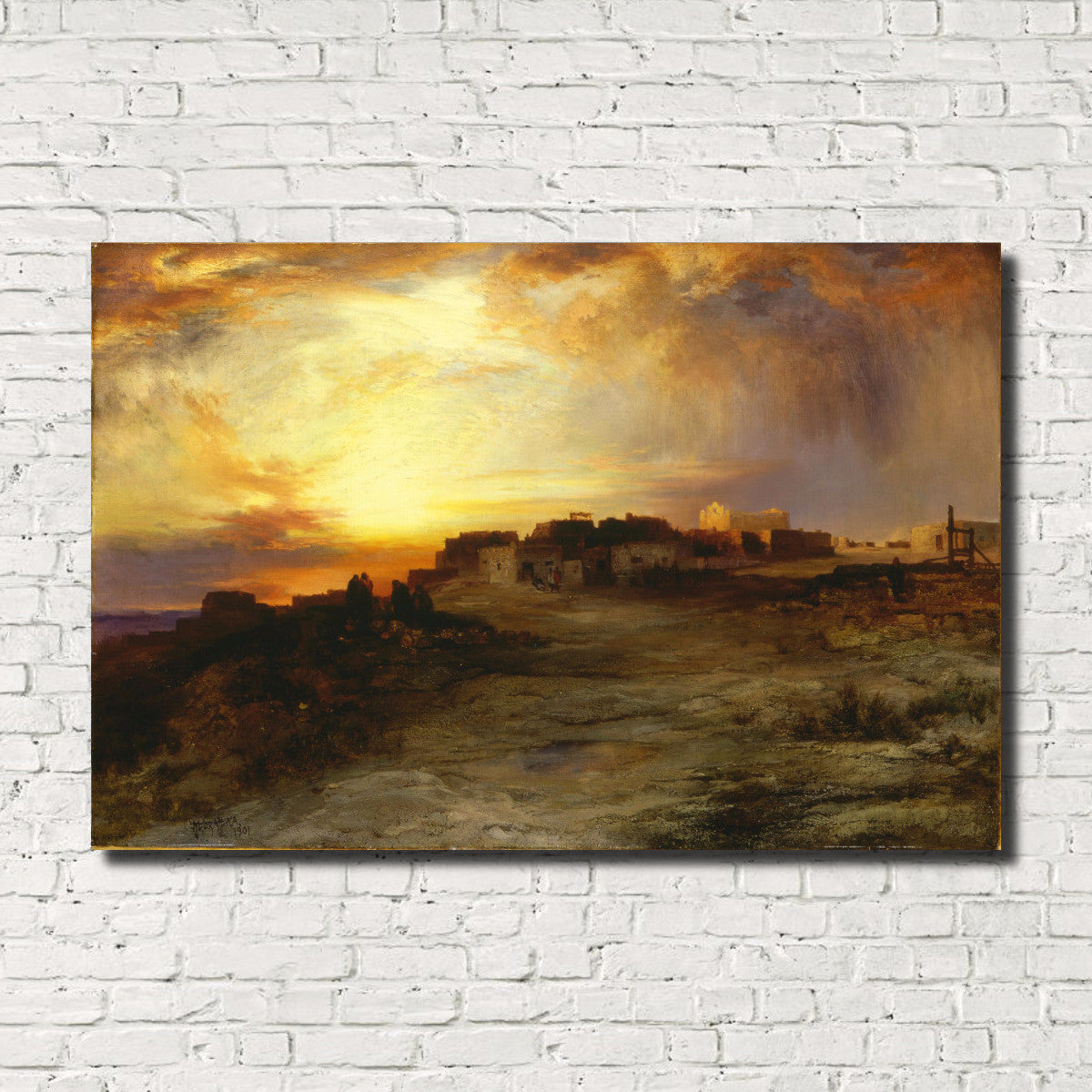 Thomas Moran Landscape Print : Pueblo Sunrise