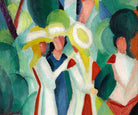 August Macke Abstract Fine Art Print, Three girls in yellow straw hats I