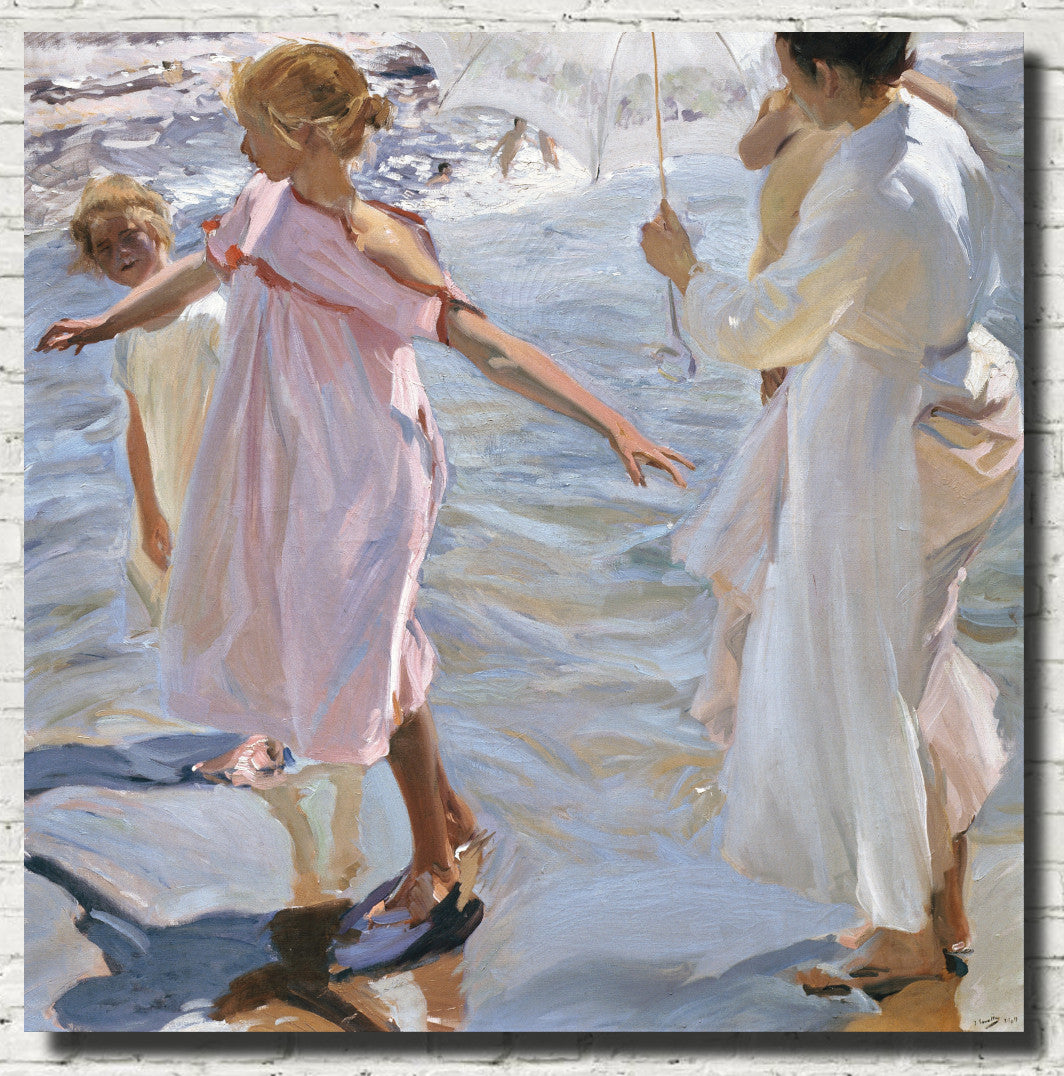 Time for a Bathe, Valencia, Joaquín Sorolla Fine Art Print