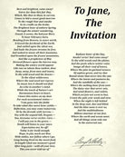 To Jane The Invitation, Poem by Percy Bysshe Shelley, Typography Print