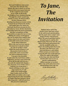 To Jane The Invitation, Poem by Percy Bysshe Shelley, Typography Print