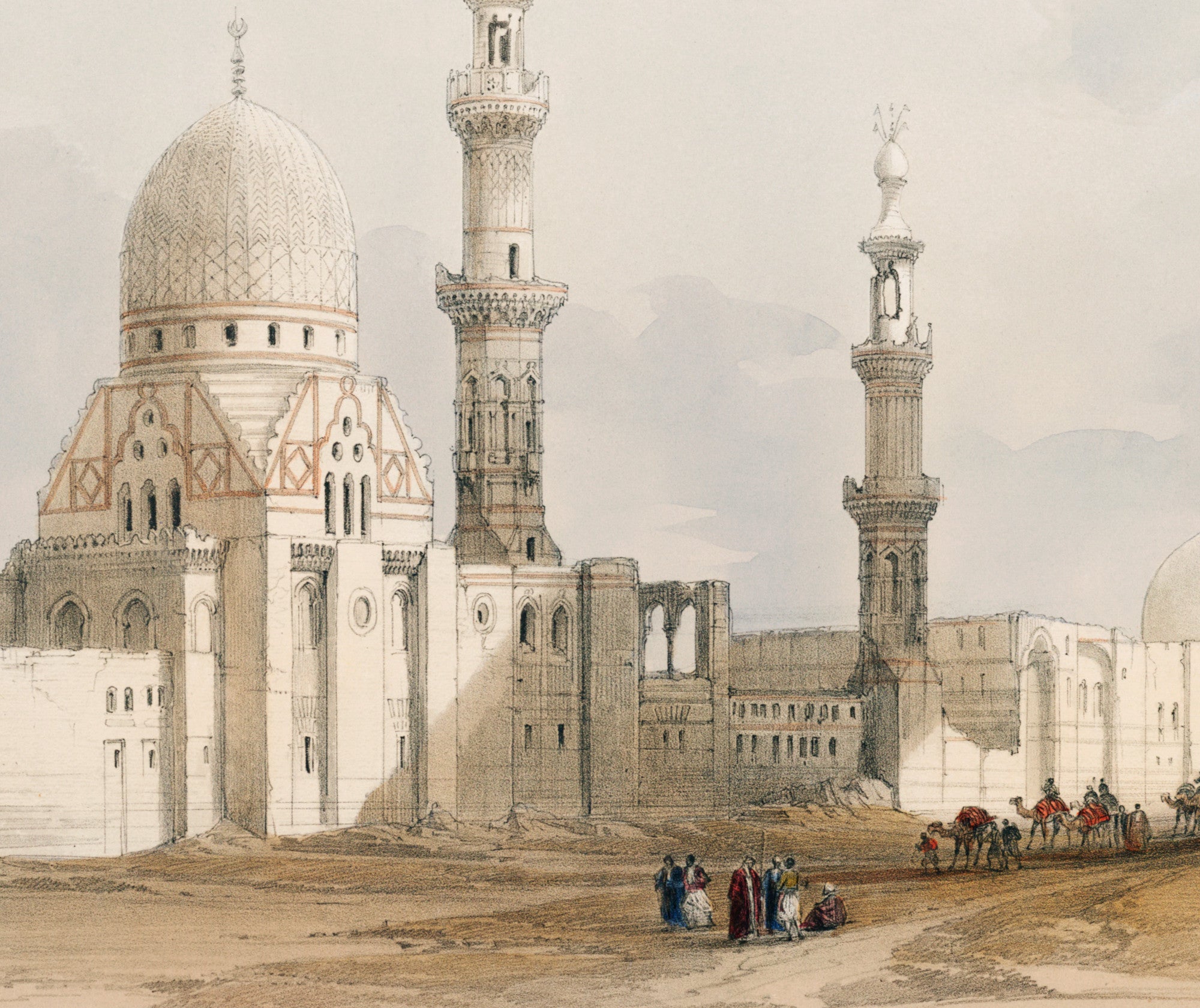 Tombs of the Caliphs Cairo Mosque of Ayed Bey, David Roberts Fine Art Print