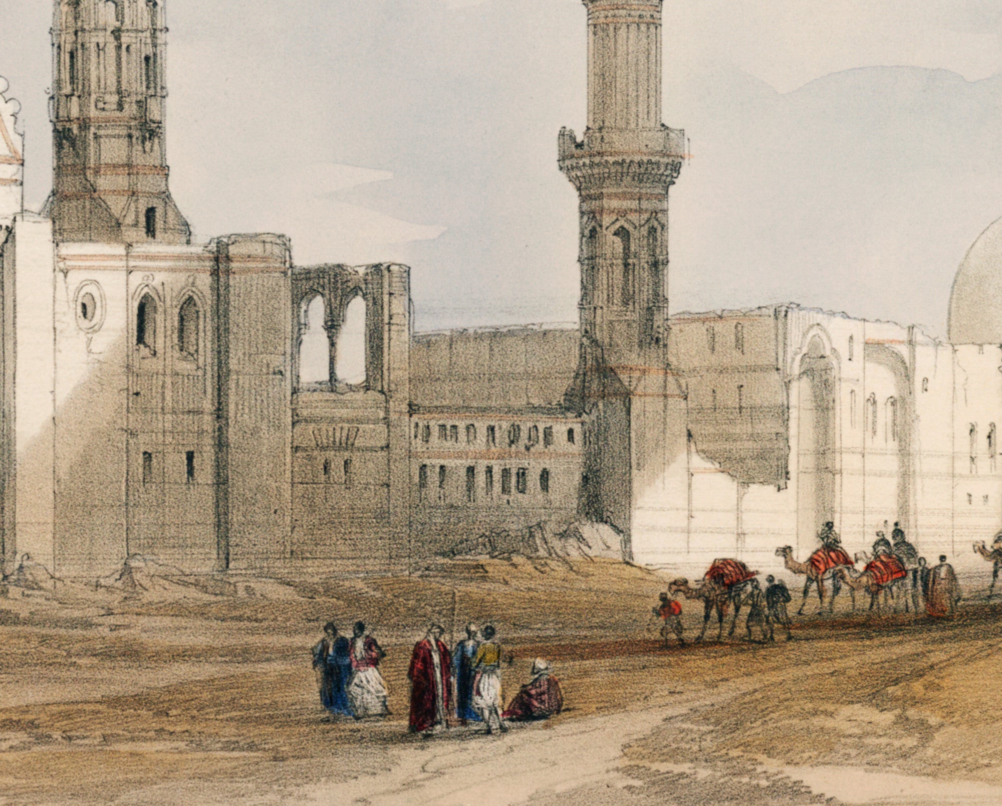 Tombs of the Caliphs Cairo Mosque of Ayed Bey, David Roberts Fine Art Print